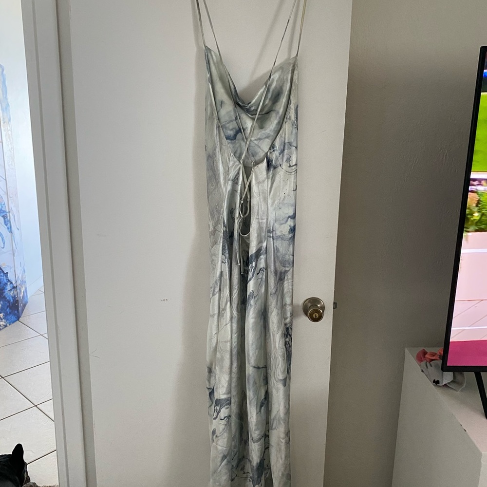 ASOS Marble Print Maxi Dress with Spaghetti Straps, low back , used once